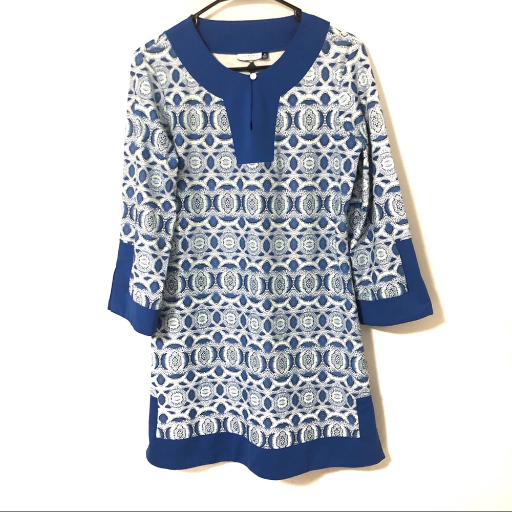 Cabana Life Blue and White Printed Tunic